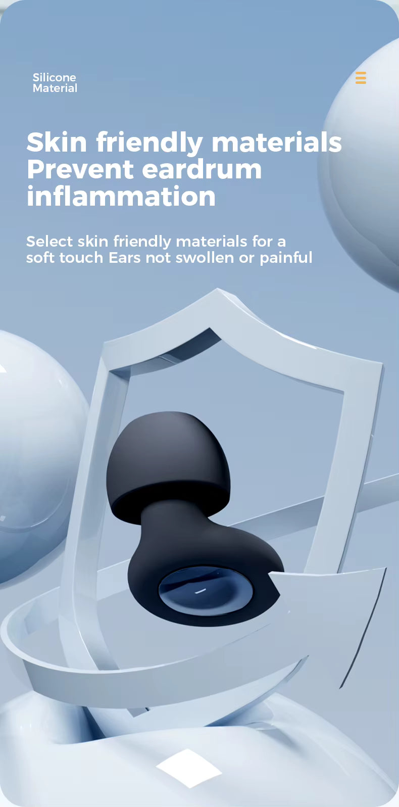 Quiet Ear Plugs – 27dB Noise Reduction | Comfortable Silicone for Sleep, Travel & Focus