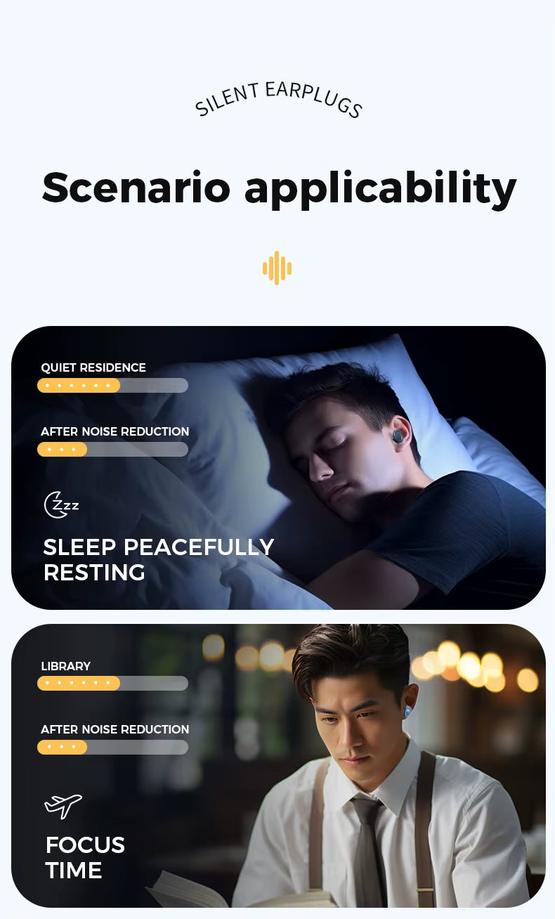 Quiet Ear Plugs – 27dB Noise Reduction | Comfortable Silicone for Sleep, Travel & Focus